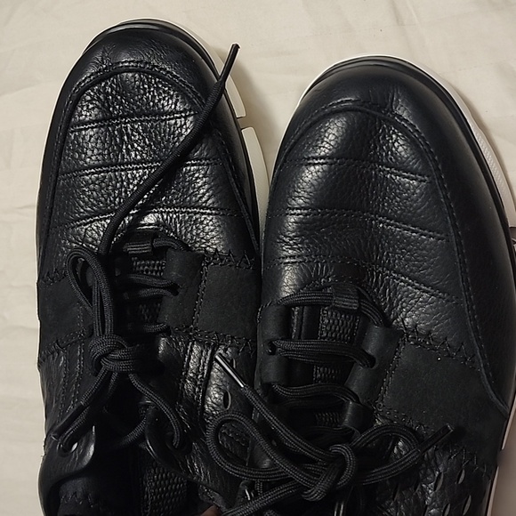 Johnston & Murphy Black Sneakers with Wingtip Design